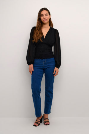 Vita blússa frá Kaffe