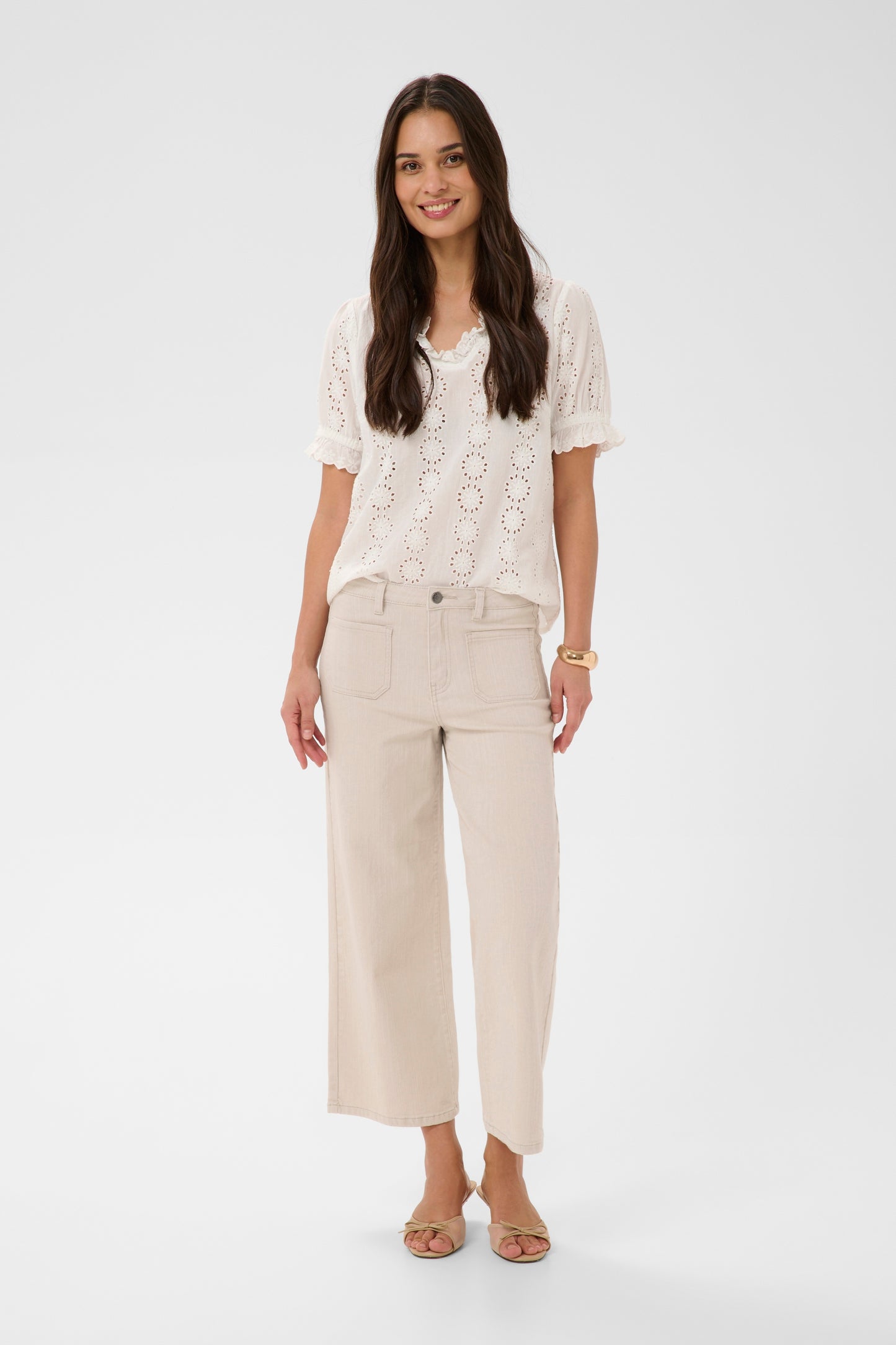 Brook Cropped gallabuxur frá Kaffe
