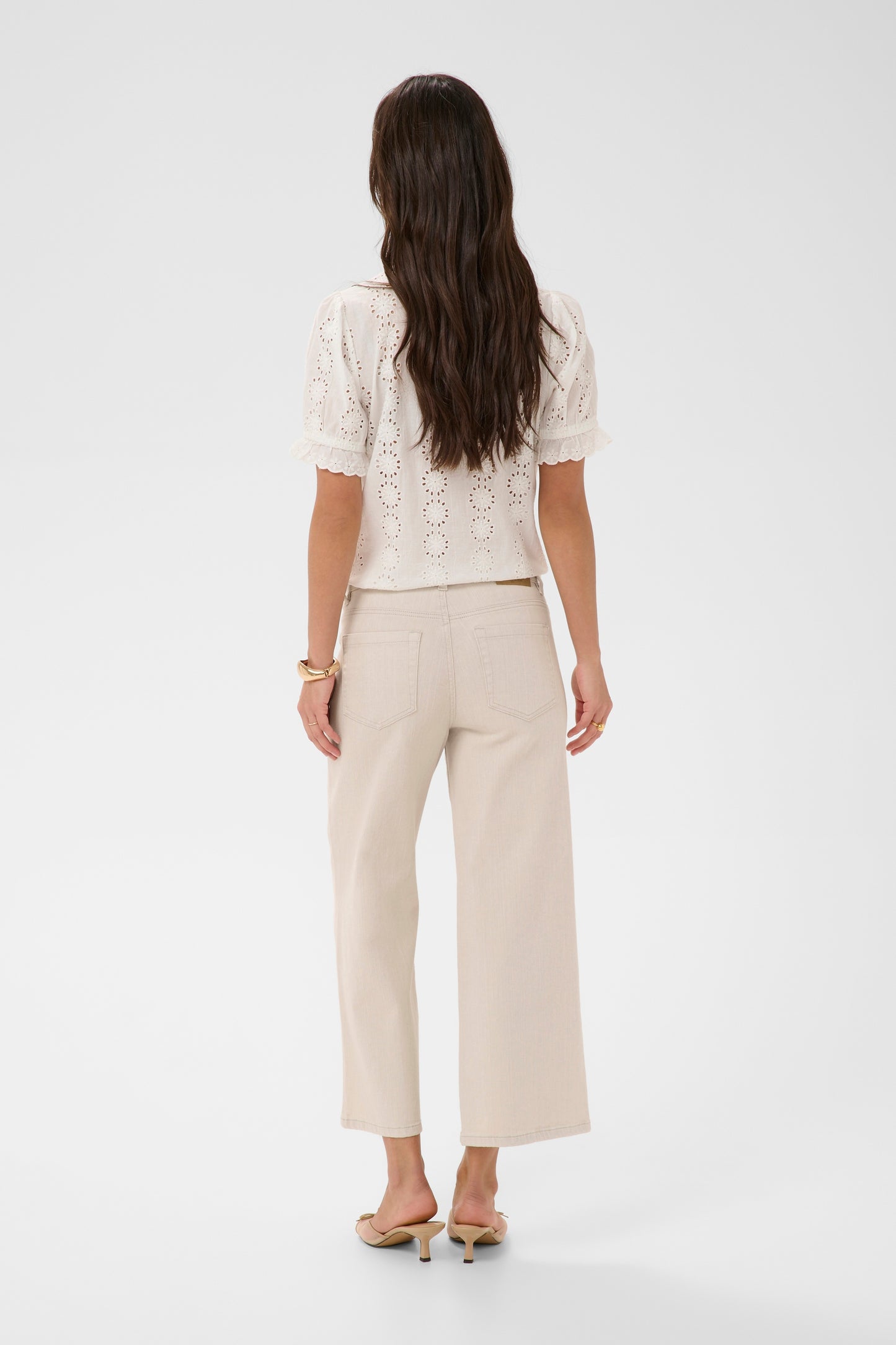 Brook Cropped gallabuxur frá Kaffe