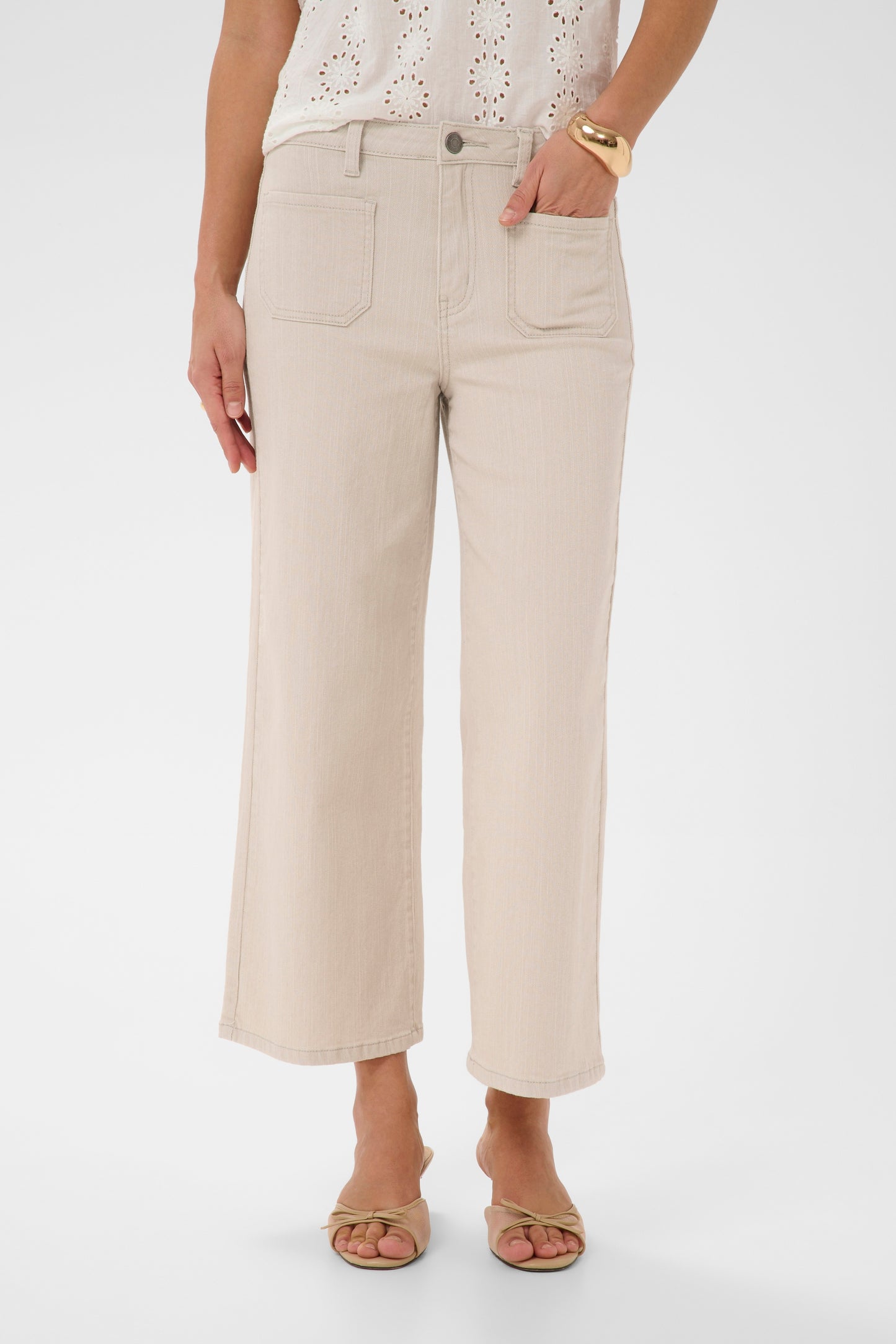 Brook Cropped gallabuxur frá Kaffe