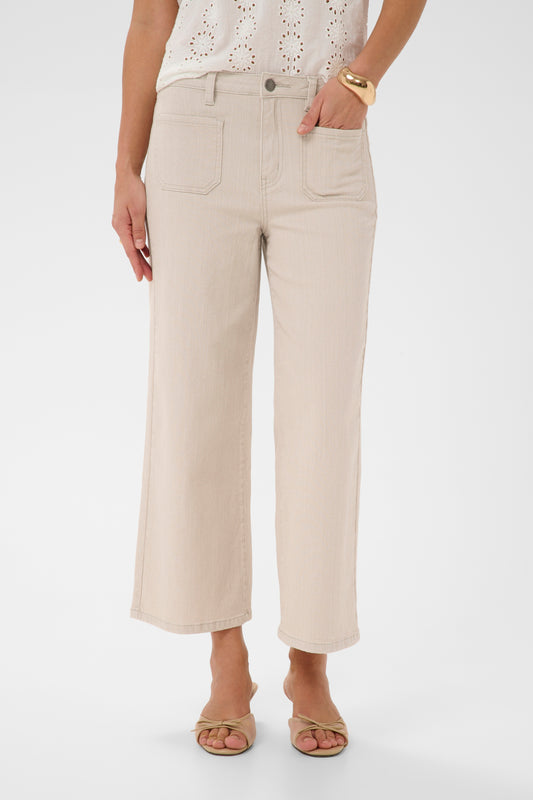 Brook Cropped gallabuxur frá Kaffe