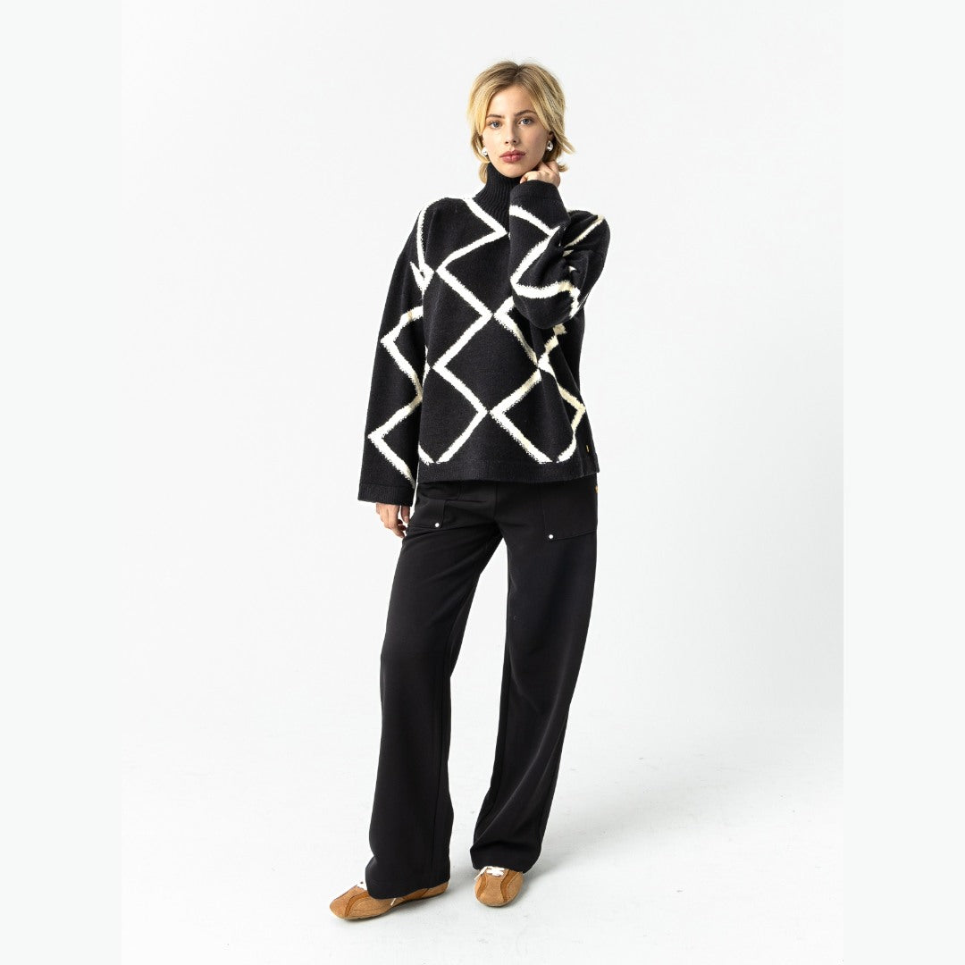 High neck knit peysa frá Coster Copenhagen